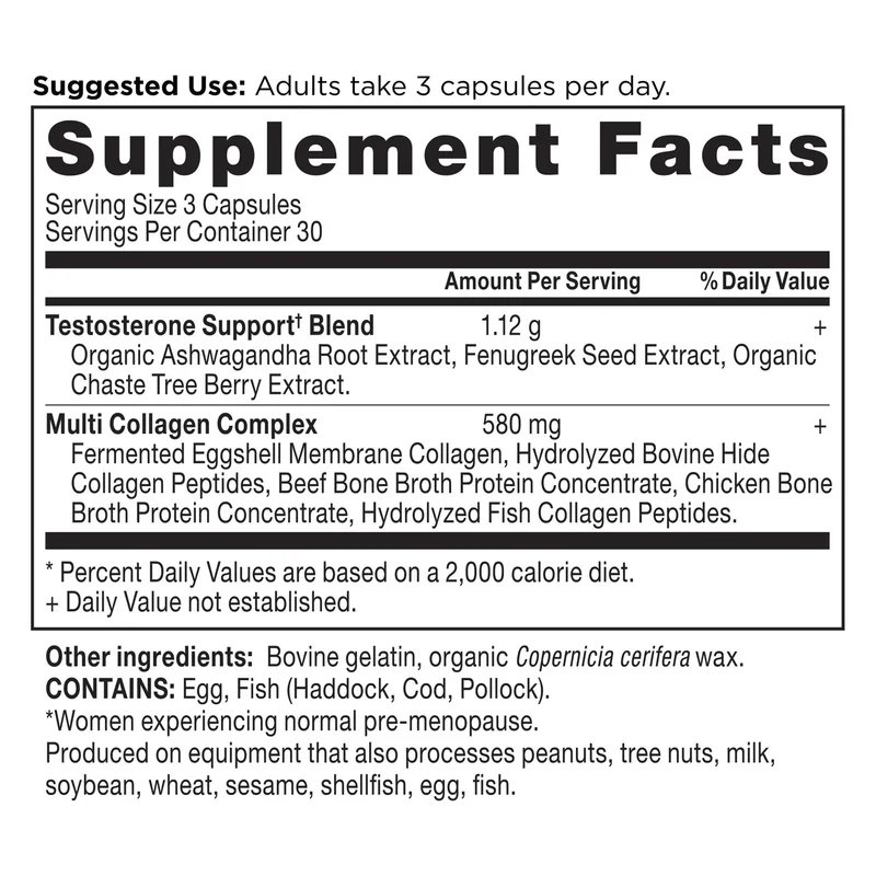 Ancient Nutrition Testosterone Support for Women + Collagen