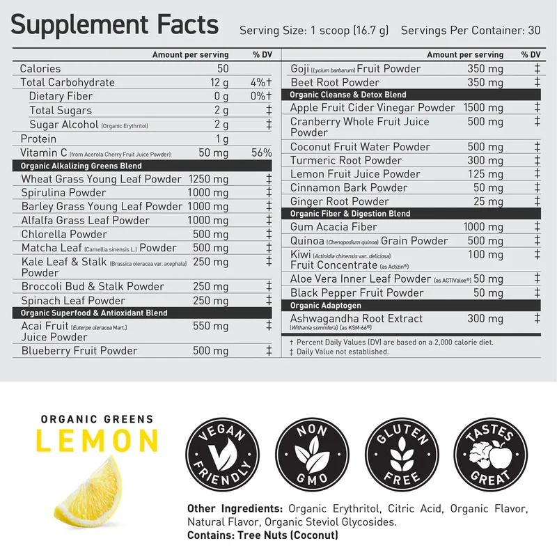 Kaged Outlive 100 Organic Greens