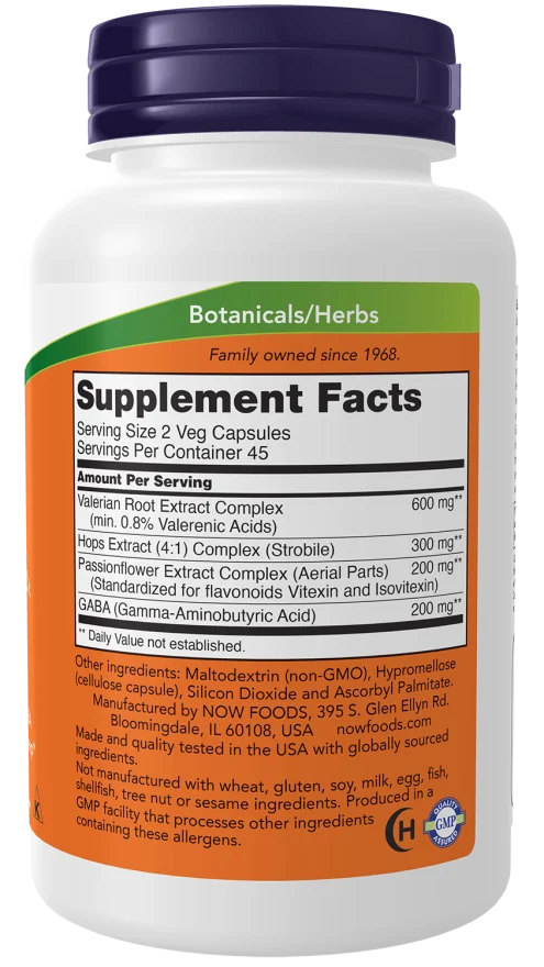 NOW Sleep Botanical Sleep Blend Capsules