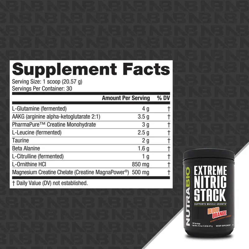 Nutrabio Extreme Nitric Stack Powder