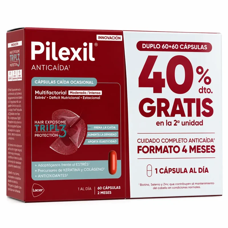 Pilexil Anticaída Cápsulas, 120 cápsulas
