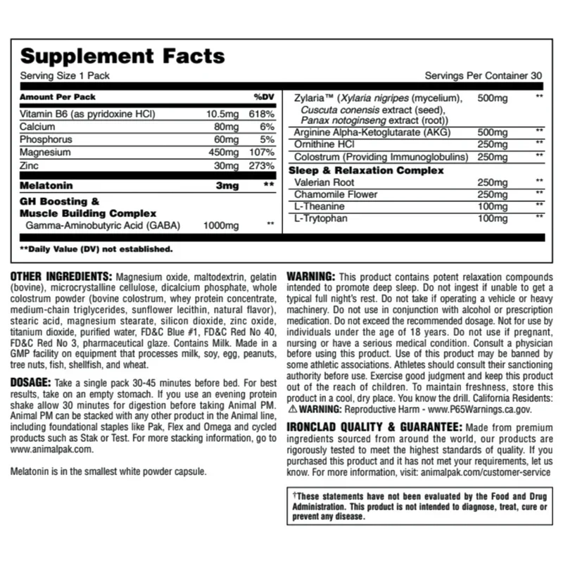 ANIMAL PM Sleep & Nighttime Recovery