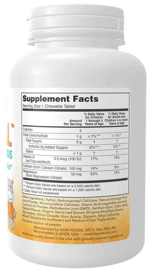 NOW Kids Calcium Tablets
