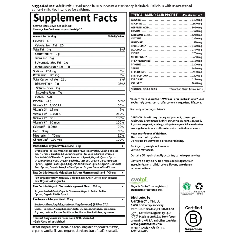 Garden of Life FIT High Protein for Weight Loss