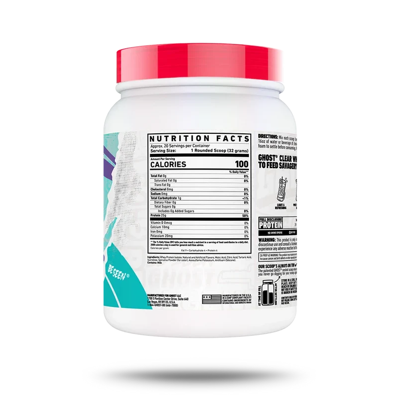 Ghost Clear Protein Isolate Powder