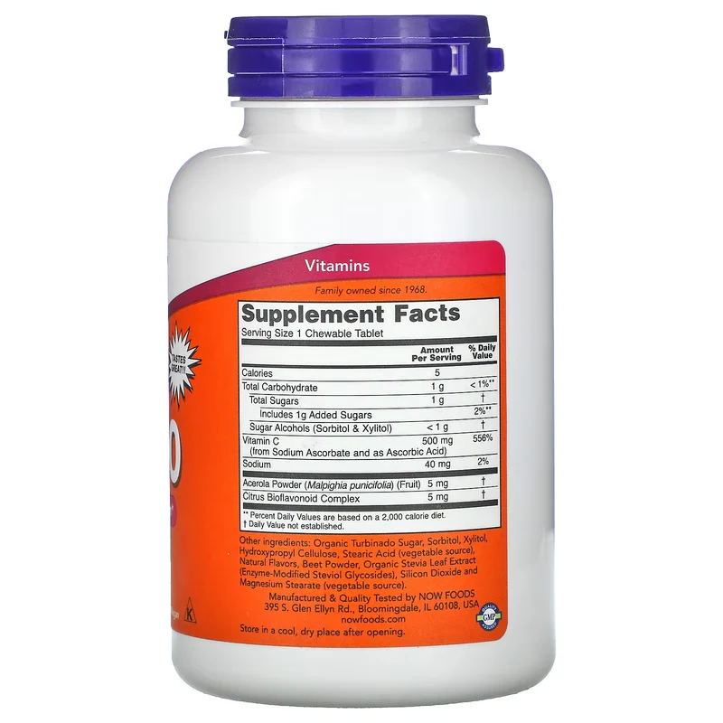 NOW Chewable C-500 Tablets