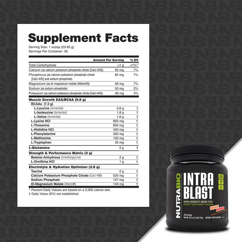 Nutrabio Intra Blast Powder