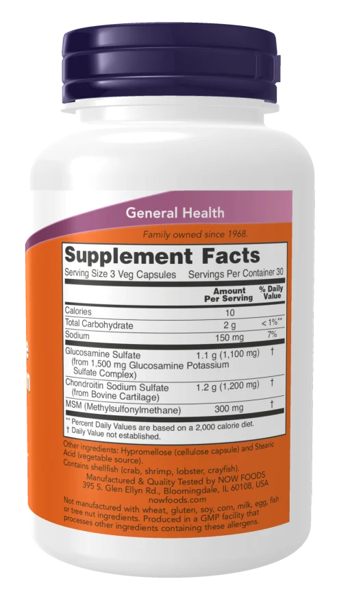 NOW Glucosamine & Chondroitin with MSM