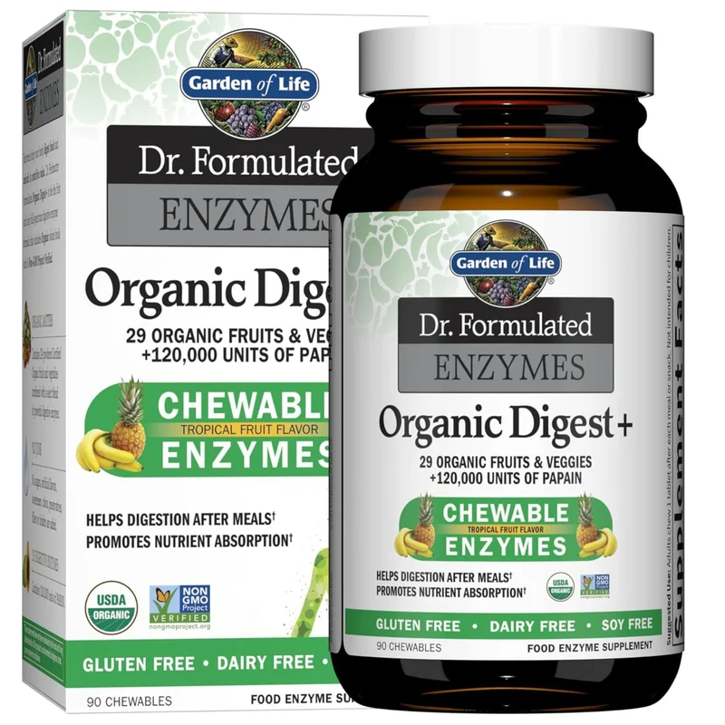 Garden of Life Organic Digest Chewable Enzymes Capsules