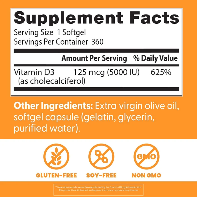Doctor's Best Vitamin D3 5000IU