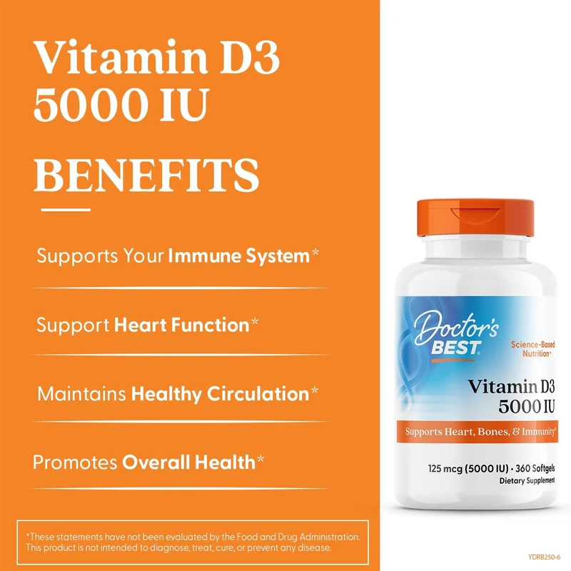 Doctor's Best Vitamin D3 5000IU