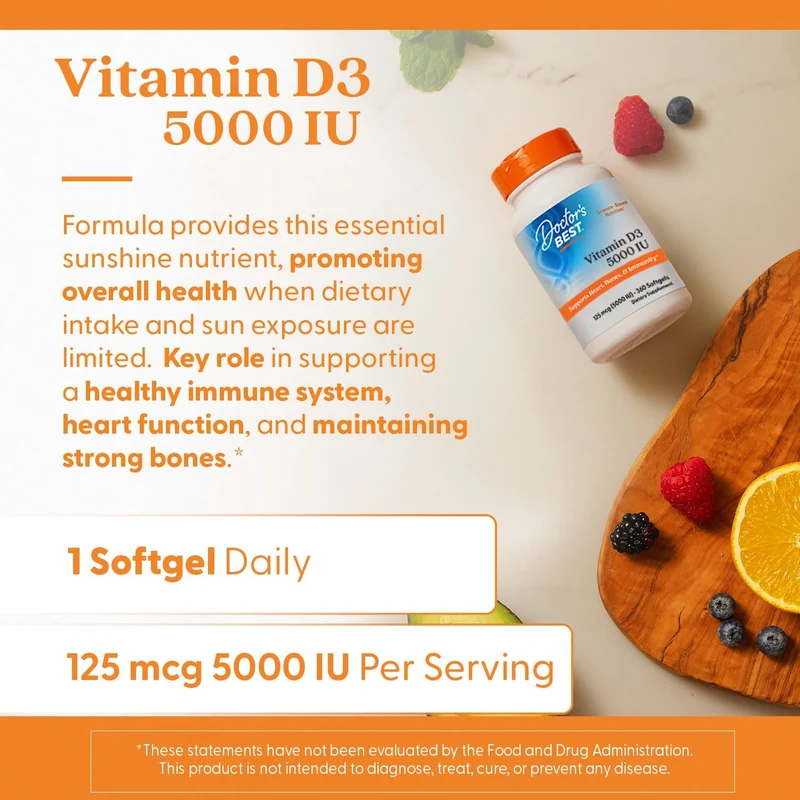 Doctor's Best Vitamin D3 5000IU