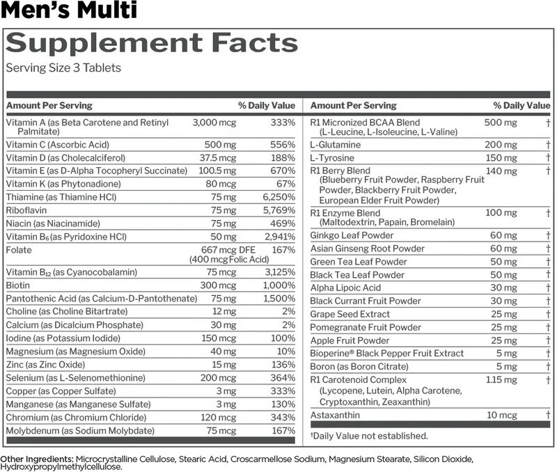 Rule 1 Men's Multi Vitamins