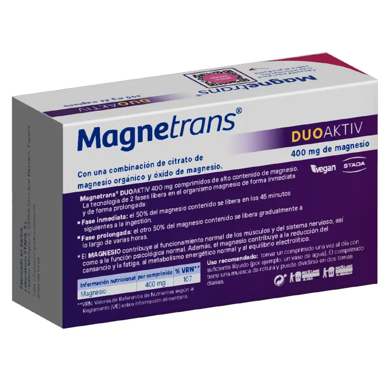 Magnetrans Duo Activ 400 Mg Magnesio 20 Caps