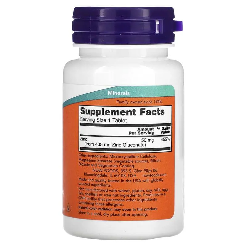 NOW Zinc 50mg