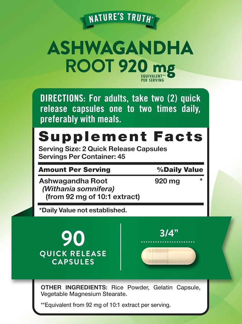 Natures Truth Ashwagandha Root