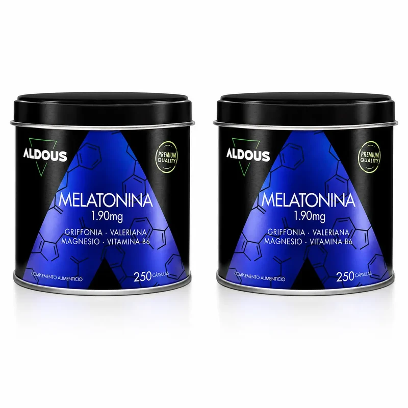 Aldous Labs Melatonina Con 5Htp, Magnesio, Valeriana Y Vitamina B6 , pack 2