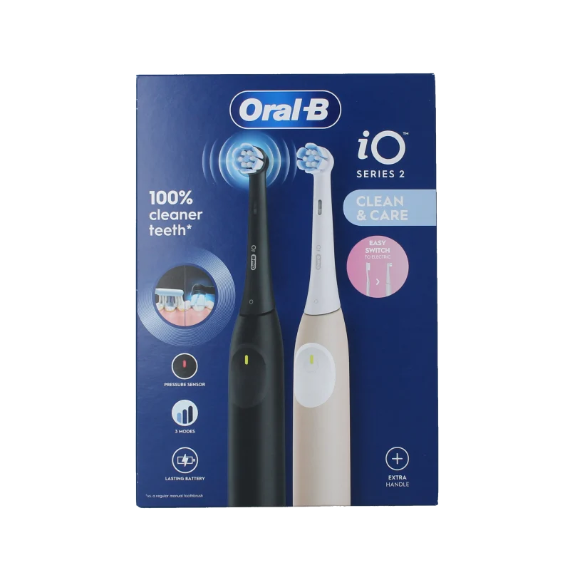 Oral B Elektrische tandenborstels IO2 duo black/pink 2 stuks