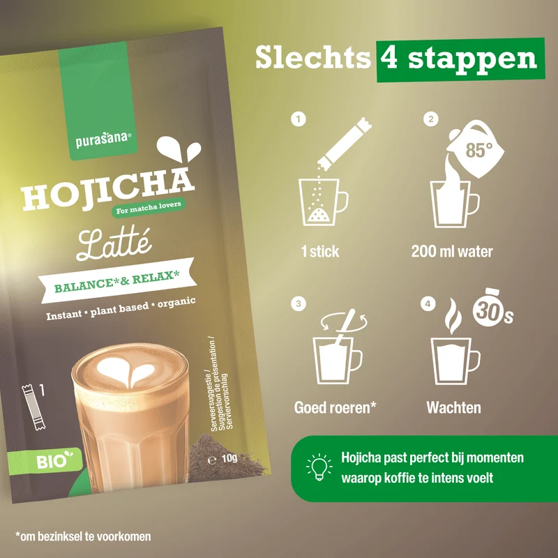 Purasana Latte hojicha bio 60 gram