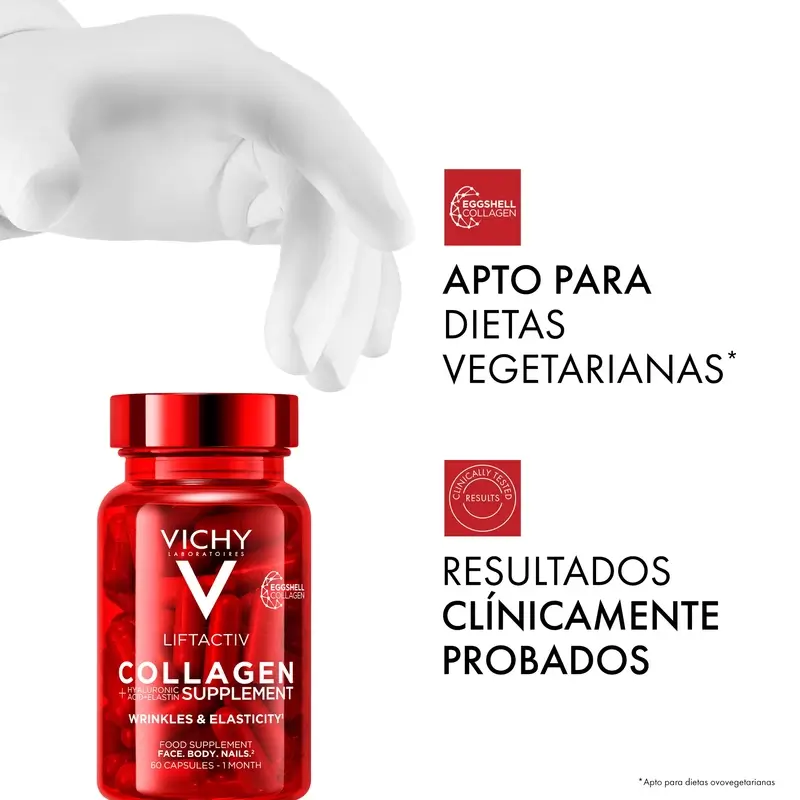 Vichy Liftactiv Colágeno Antiedad Con Vitaminas y Minerales, 60 Cápsulas
