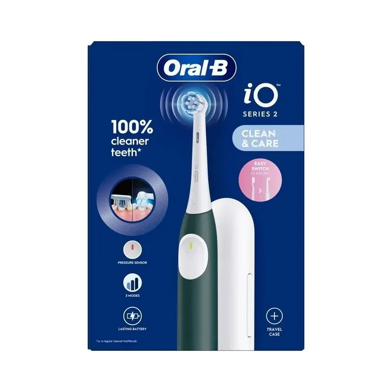 Oral B elektrische tandenborstel iO2 forest green + reisetui