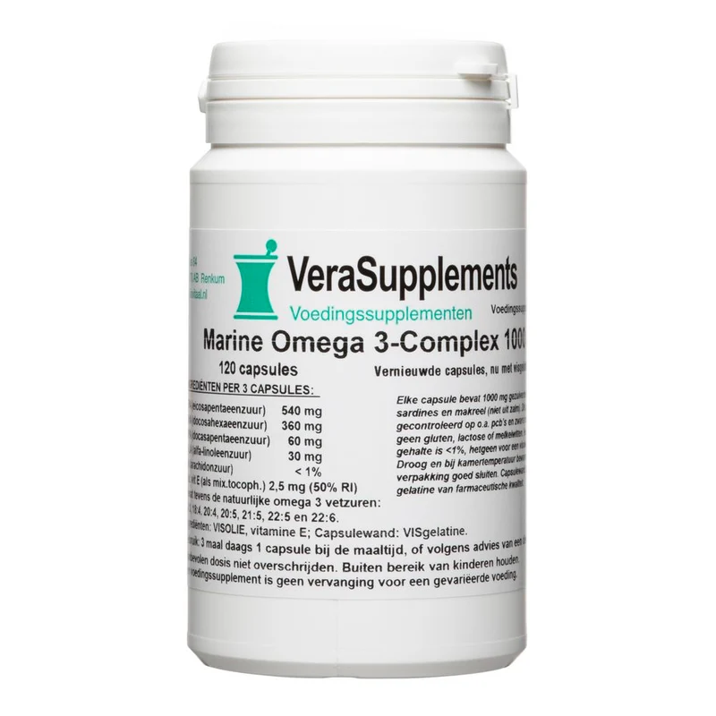 VeraSupplements Marine Omega 3 Complex 1000 mg Capsules 120 cp