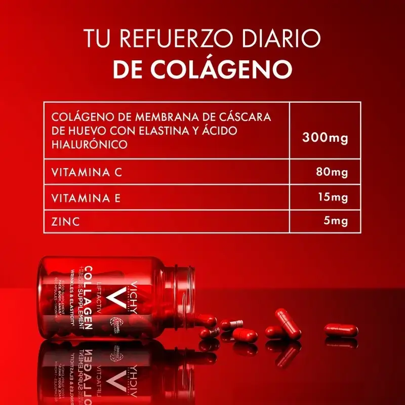 Vichy Liftactiv Colágeno Antiedad Con Vitaminas Y Minerales, 2X60 Cápsulas