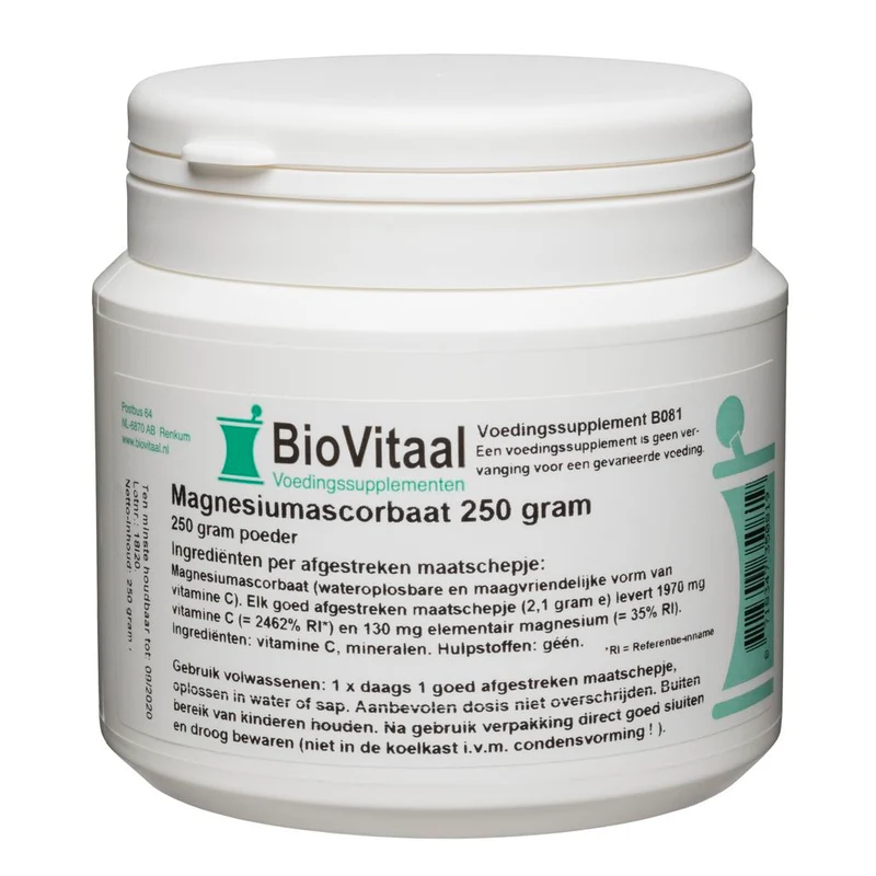 VeraSupplements Magnesiumascorbaat Poeder 250 gram