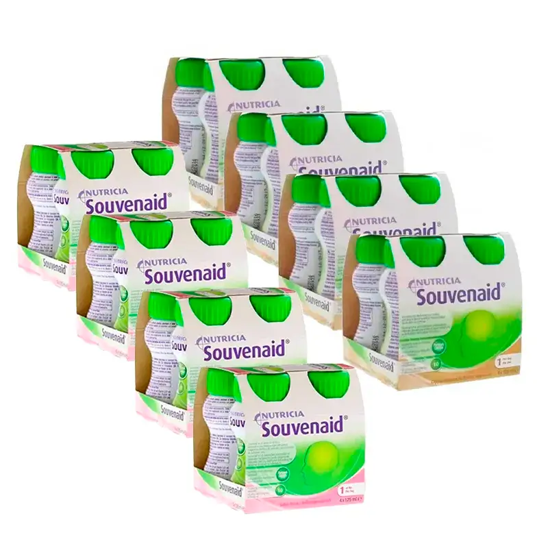 Nutricia Souvenaid Batidos Sabor fresa y capuchino, 16 unidades x sabor