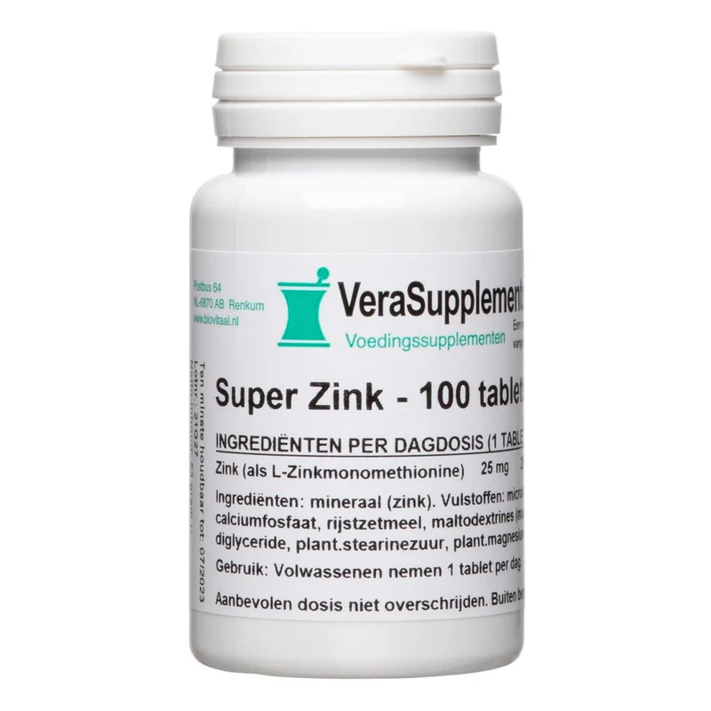 VeraSupplements Super Zink Tabletten 100 tabletten