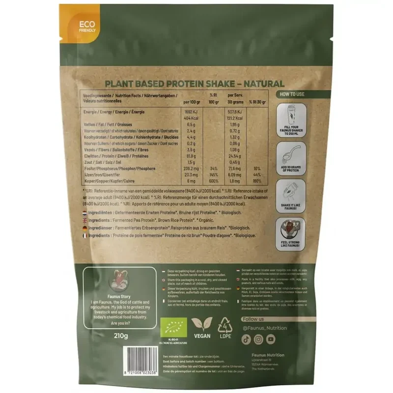 Faunus Nutrition Fermented Protein Vanilla Bio