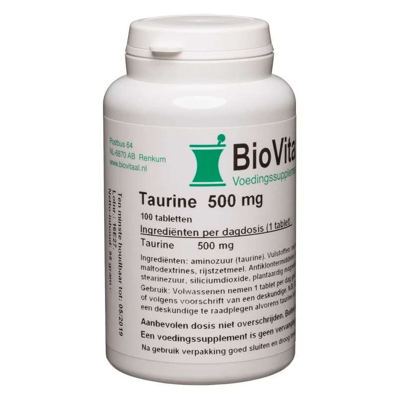 VeraSupplements Taurine 500mg Capsules 100 tb