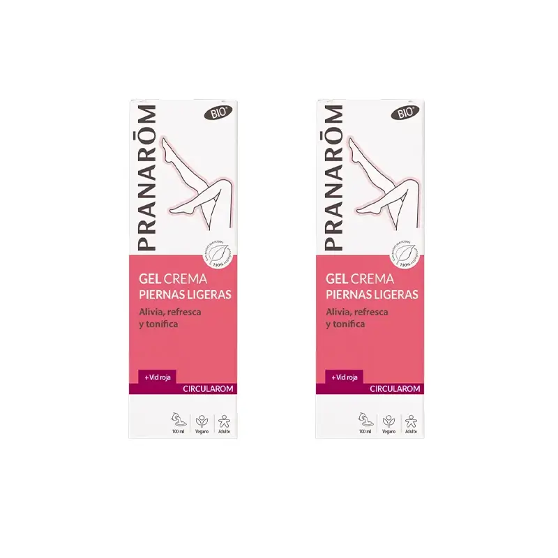 Pranarôm Circularom Gel Crema Piernas Ligeras Bio, 2X100 Ml