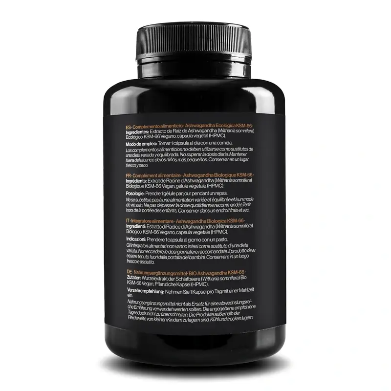 Zenement Ashwagandha Ecológica Ksm-66, 120 cápsulas veganas