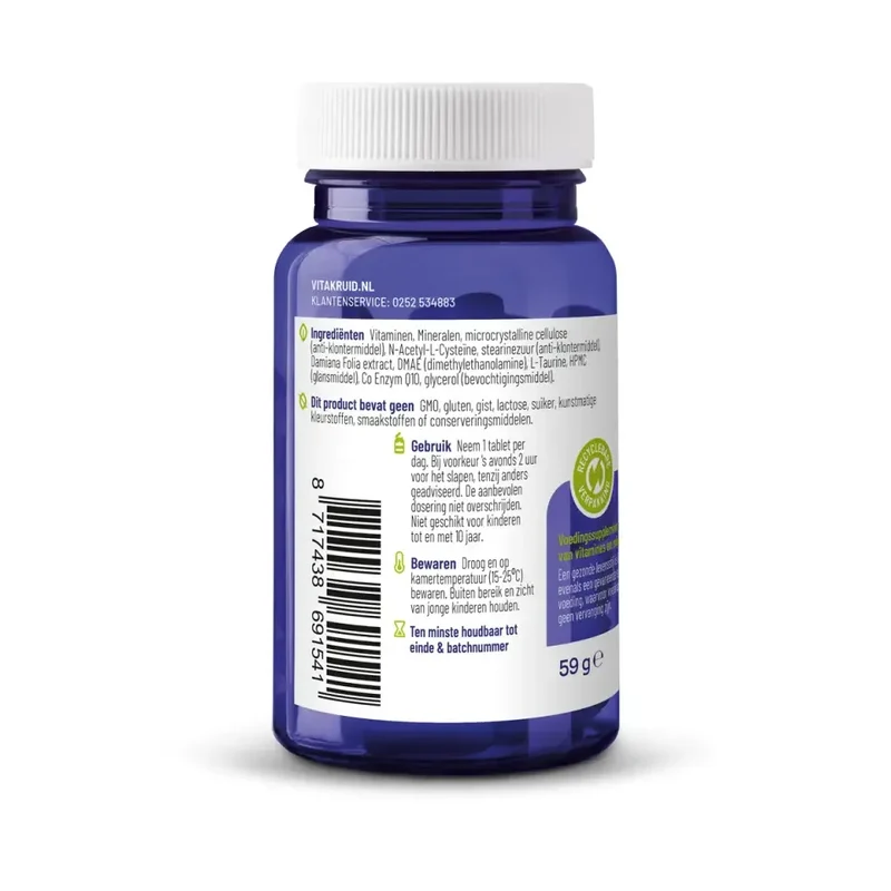 Vitakruid Multi nacht man 30 tabletten