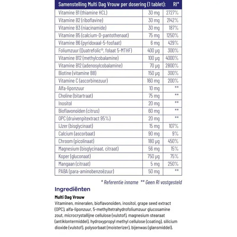 Vitakruid Multi dag vrouw 50+