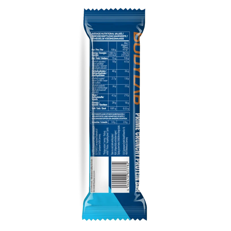Prime Crunchy Protein Bar - 2 g leucine (12x65g)
