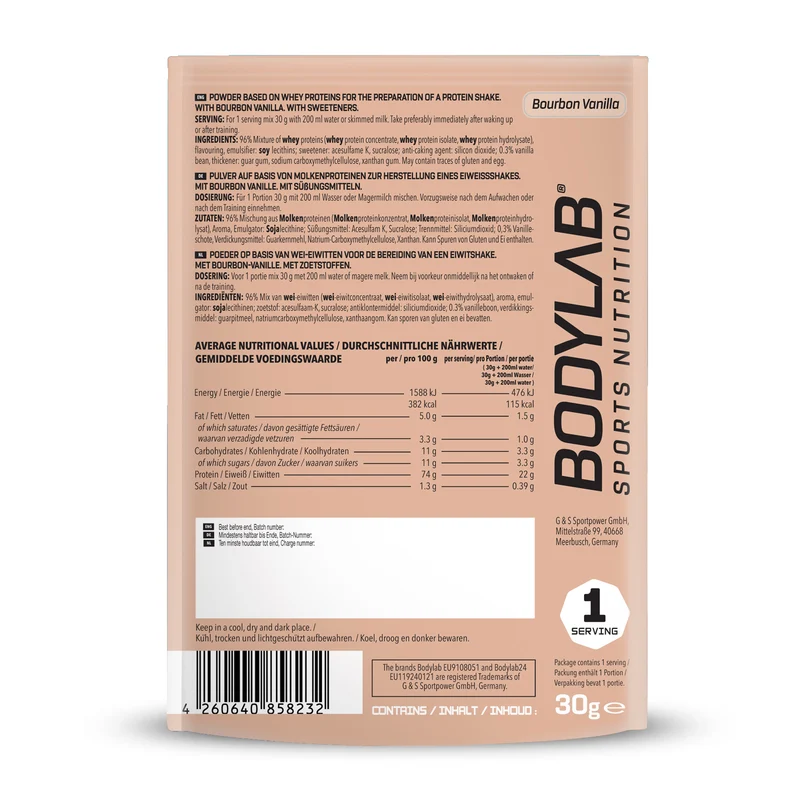 Whey Protein Proefpakket (8 Sachets elk 30g)