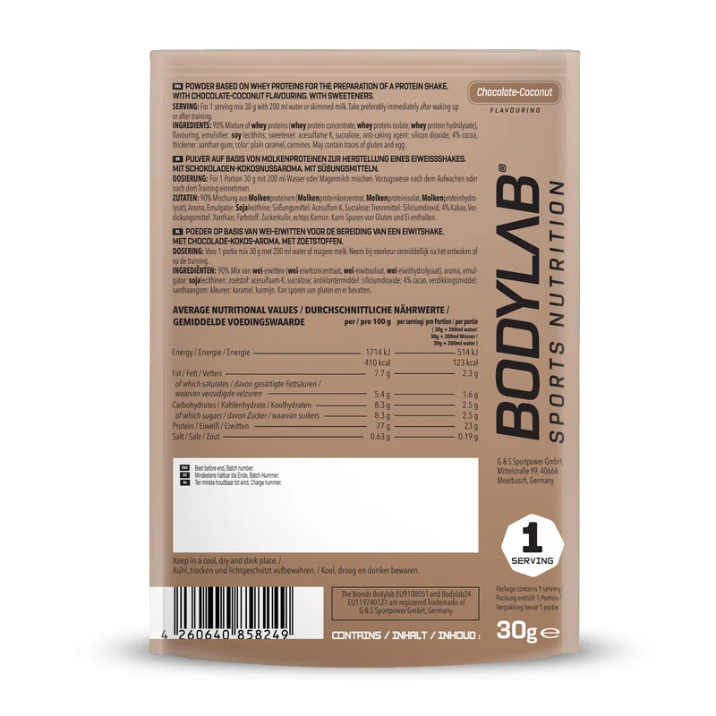 Whey Protein Proefpakket (8 Sachets elk 30g)