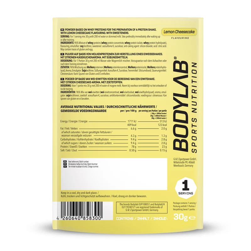 Whey Protein Proefpakket (8 Sachets elk 30g)