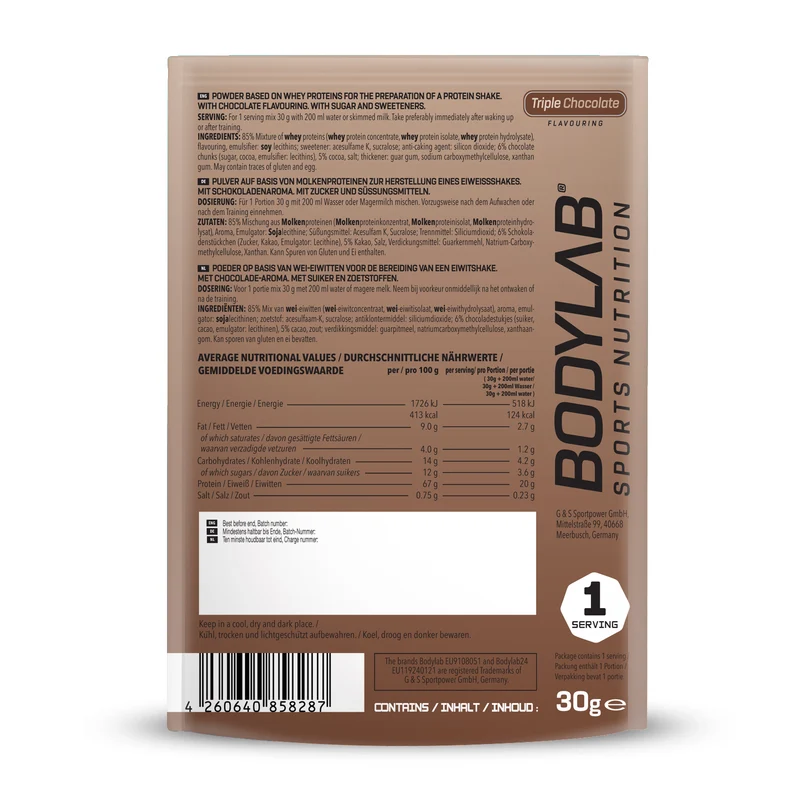 Whey Protein Proefpakket (8 Sachets elk 30g)