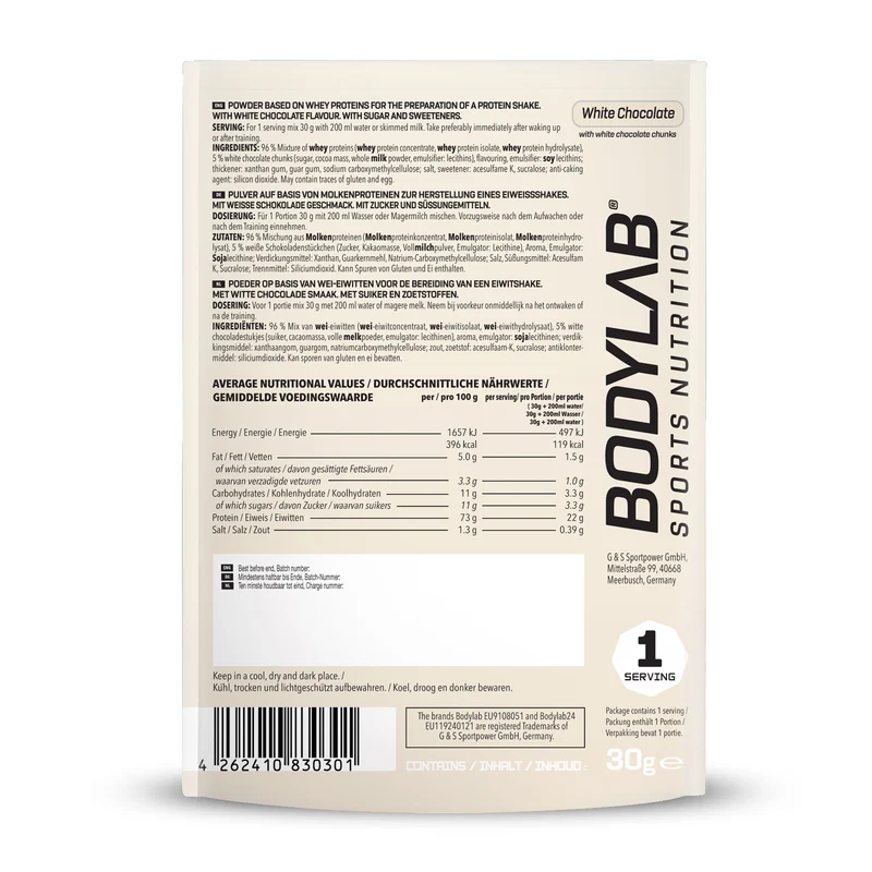 Whey Protein Proefpakket (8 Sachets elk 30g)