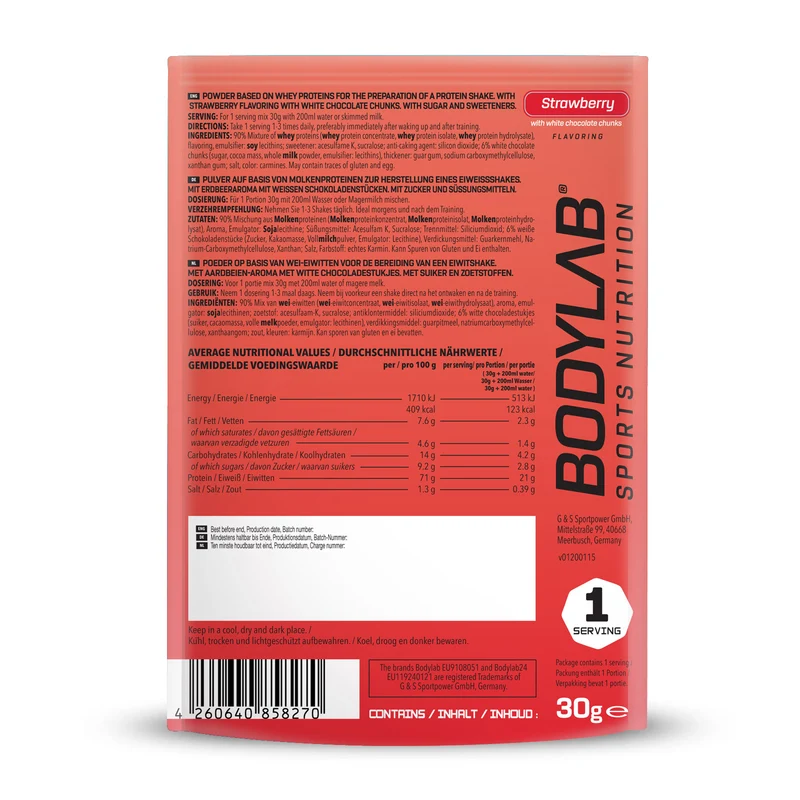 Whey Protein Proefpakket (8 Sachets elk 30g)