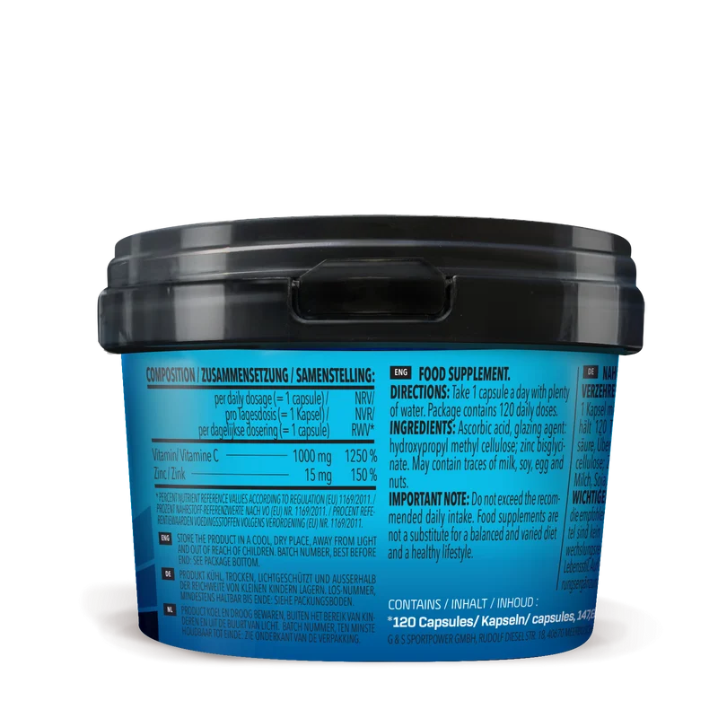 Vitamin C + Zinc (120 capsules)