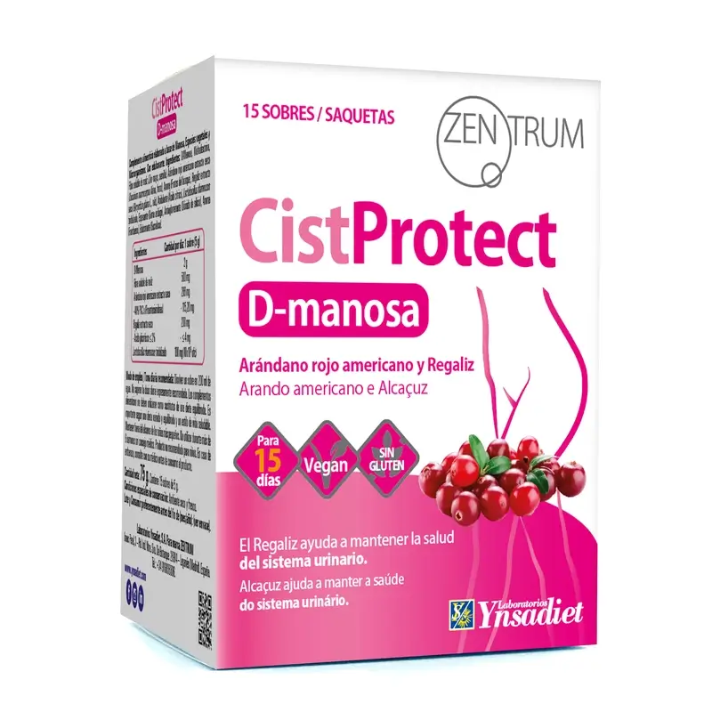 Ynsadiet Zentrum Cistprotect D- Manosa, 15 Sobres