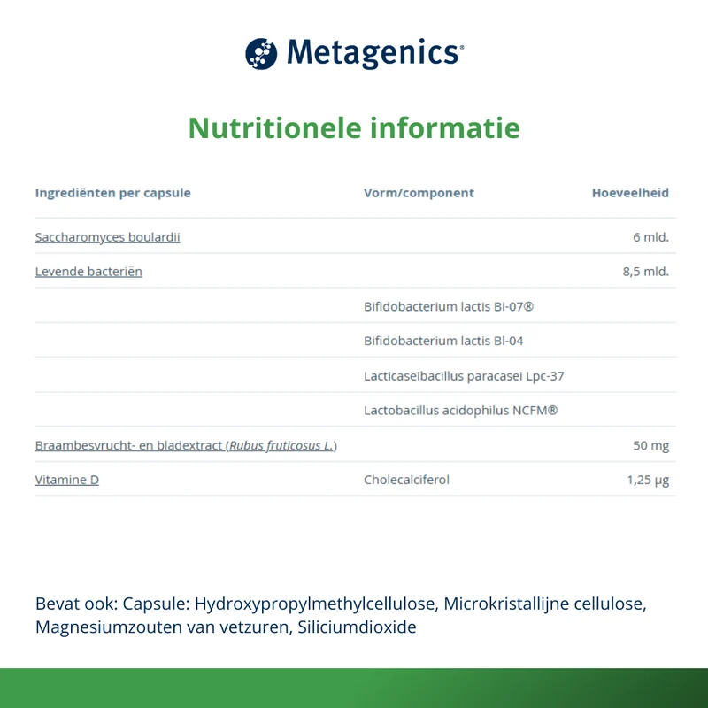 Metagenics Bactiol duo NF