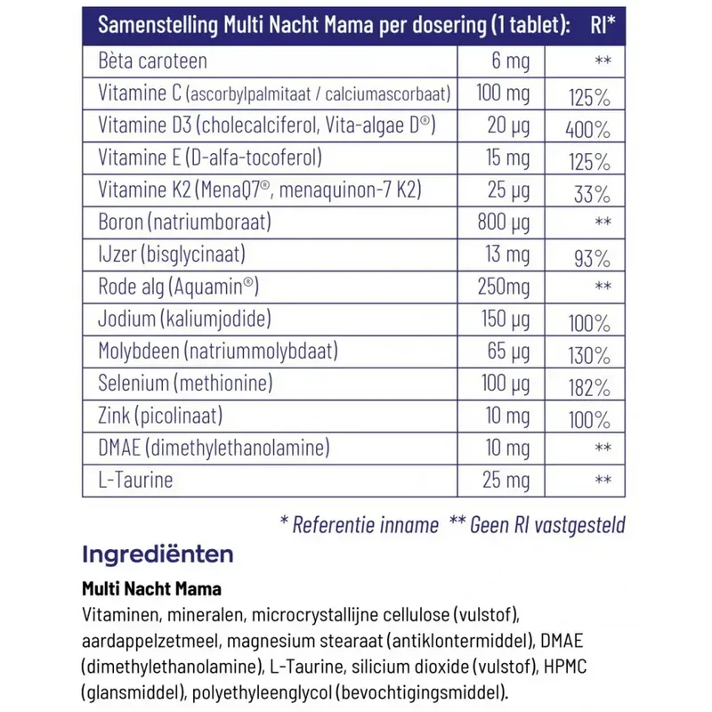 Vitakruid Multi Nacht Mama
