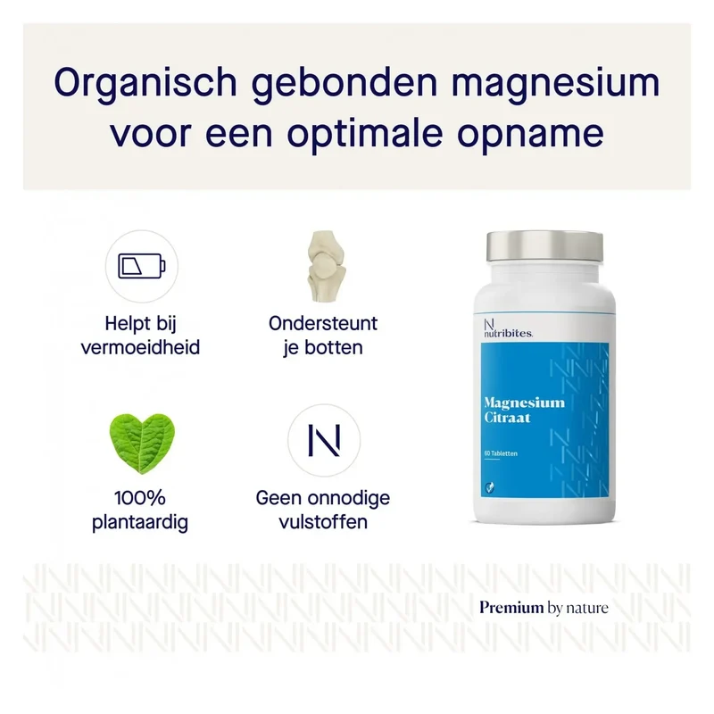 Nutribites Magnesium citraat 60 tabletten