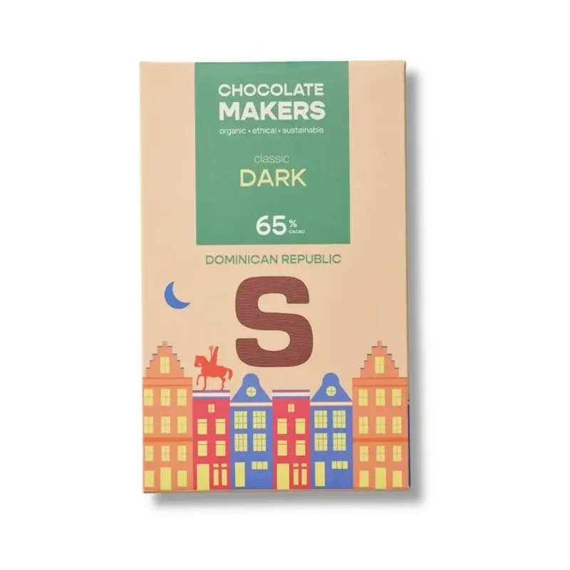 Chocolatemakers Sintletter puur 65% biologisch 100 gram