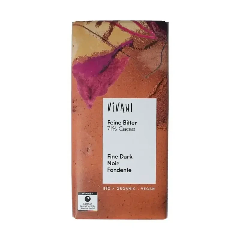 Vivani chocolade dark 71% biologisch 80 gram